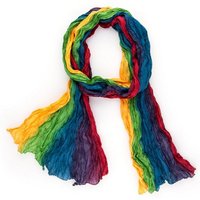 Silkroad Seidenschal Knitterschal Halstuch Schal XXL Regenbogen von Silkroad