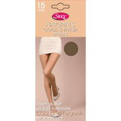 Silky Naturals Damen Cool & Fresh Strumpfhose, im Schritt offen (Medium) (Hautfarben) von Silky