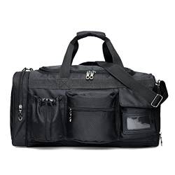 Bai Shi Wu Nylon-Sporttasche für Herren, Fitness-Trainingshandtasche mit Schuhfach, Tasche für Sporttaschen (Farbe: Schwarz) von SilteD