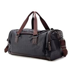 Bai Shi Wu Sport Männer PU-Leder Gym Umhängetaschen Sporttasche Handtasche Reise Gym Bagpack Sporttaschen (Farbe: Schwarz) von SilteD