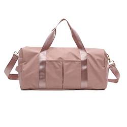 SilteD Bai Shi Wu Outdoor-wasserdichte Nylon-Sport-Turnbeutel für Männer und Frauen, Training, Fitness, Reisen, Handtasche, Yoga-Matte, Sporttasche mit Schuhfach, Turnbeutel (Farbe: Pink) von SilteD