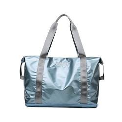 SilteD Damen-Rosa-Sporttasche für das Fitnessstudio, zum Schwimmen, für trockene und nasse Reisen, Reisetasche, Wochenend-Umhängetasche, Turnbeutel (Farbe: Blau) von SilteD