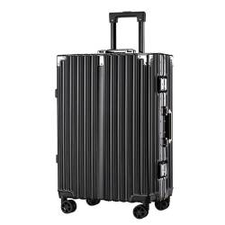 SilteD Koffer, Gepäck, großes Fassungsvermögen, Aluminiumrahmen-Koffer, leicht, Universalrad, Passwortbox, Trolley-Koffer, tragbarer Koffer, großer Koffer (Farbe: B, Taille einzigartig: 22 Zoll) von SilteD