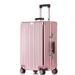 SilteD Koffer, Koffer aus Aluminium-Magnesium-Legierung, Boarding-Trolley, Passwortbox, Gepäck aus Aluminiumrahmen, einfacher tragbarer Reisekoffer, großer Koffer (Farbe: F, Taille einzigartig: 26 von SilteD