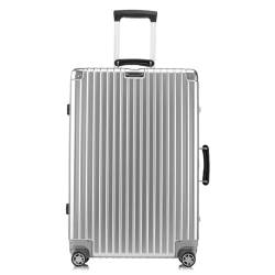 SilteD-Koffer, Retro-Koffer, Aluminiumrahmen, Trolley-Koffer, Universal-Rad-Boarding-Koffer, multifunktionaler tragbarer Koffer, großer Koffer (Farbe: E, Taille einzigartig: 29 Zoll) von SilteD