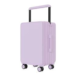 SilteD Koffer, breiter Trolley-Koffer, Business-Koffer mit großem Fassungsvermögen, wasserdichter Reißverschluss-Koffer, Boarding-Koffer, modisches einfaches Gepäck, großer Koffer (Farbe: Morado, von SilteD