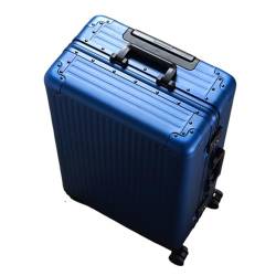 SilteD Koffer Trolley-Koffer aus Vollaluminium-Magnesiumlegierung, Universalradkoffer, Aluminiumrahmen, tragbarer Koffer, Passwortbox, großer Koffer (Farbe: B, Taille einzigartig: 20 Zoll) von SilteD