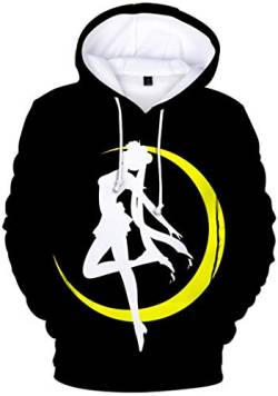 Silver Basic Damen Kapuzenpullover Crystal Anime Space Manga Hooded Sweatshirt Hoodie 4569-M2 von Silver Basic