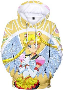 Silver Basic Damen Kapuzenpullover Crystal Anime Space Manga Hooded Sweatshirt Hoodie 4576-2XL2 von Silver Basic