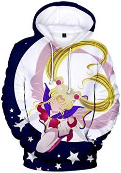 Silver Basic Damen Kapuzenpullover Crystal Anime Space Manga Hooded Sweatshirt Hoodie 4577-XL2 von Silver Basic