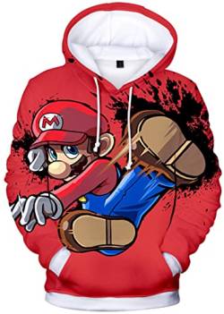 Silver Basic Herren 3D Super Print Cosplay Hoodies Hooded Sweatshirt Cartoon Kleidung Mode Anime Sweatshirt,0814-2XL4 von Silver Basic