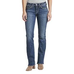 Silver Jeans Co. Damen Britt Low Rise Slim Bootcut Jeans, Med Wash SDK394, 29W x 31L von Silver Jeans Co.