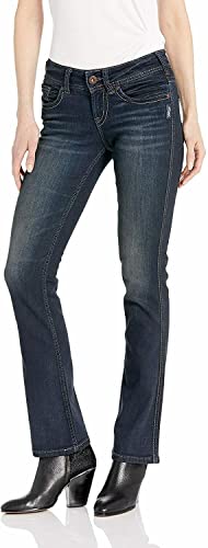Silver Jeans Co. Damen Suki Curvy Fit Mid Rise Slim Bootcut Jeans, Grau dunkel Indigo Rinse, 30W x 31L von Silver Jeans Co.