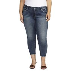 Silver Jeans Co. Damen Suki Mid Rise Skinny Crop Übergröße Jeans, Med Wash Eae388, 54 Mehr von Silver Jeans Co.