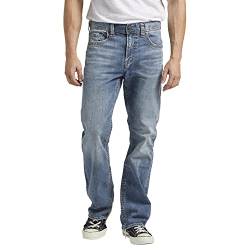 Silver Jeans Co. Herren Craig Easy Fit Bootcut Jeans, Light Marble Indigo, 30W / 32L von Silver Jeans Co.