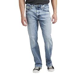 Silver Jeans Co. Herren Zac geradem Bein Jeans, Light Wash Sdk104, 36W / 30L von Silver Jeans Co.