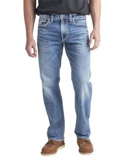 Silver Jeans Co. Herren Zac geradem Bein Jeans, Med Wash Edk267, 29W / 32L von Silver Jeans Co.