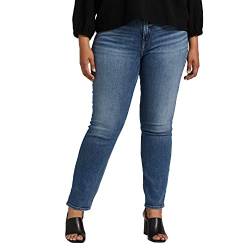 Silver Jeans Co. Damen-Jeans, Übergröße, Mid Rise, gerades Bein, Med Wash Soc332, 52 Mehr von Silver Jeans