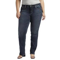 Silver Jeans Damen Suki Mid Rise Slim Bootcut Plus Size Jeans, Dunkles Indigo Spülung, 52 Mehr von Silver Jeans