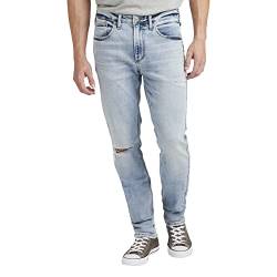 Silver Jeans Herren Kenaston Fit Slim Leg Jeans, Light Wash Epv171, 32W / 34L von Silver Jeans