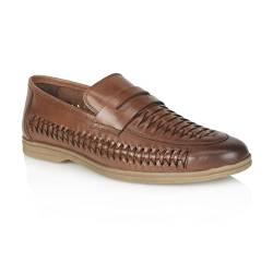 Silver Street London Herren-Bootsschuh und Loafer aus Wildleder und Leder, Perth Leather Brown, 42 1/3 EU von Silver Street London