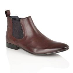 Silver Street London Herren Carnaby Chelsea-Stiefel, Wein, 44 EU/10 UK von Silver Street London