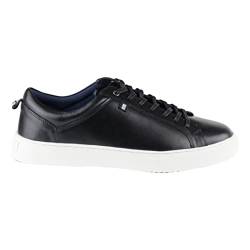 Silver Street London Holden Herren Sneaker aus Leder mit weicher und extra griffiger Sohle, Schwarz , 46 EU von Silver Street London