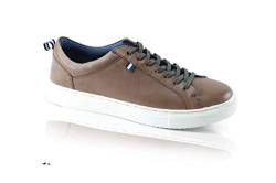 Silver Street London Holden Herren Sneaker aus Leder mit weicher und extra griffiger Sohle, braun, 46 EU von Silver Street London