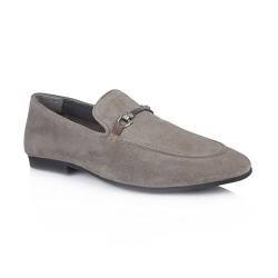 Silver Street London Tottenham Herren Mokassins Slip on Casual Männer Loafers Frühling Herren Mokassins Schuhe aus Wildleder Herren Wohnungen Schuhe Größen 41-46, Grau, 8 UK/42 EU von Silver Street London