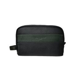 Walter Premium Leder Kulturbeutel für Herren, Reisetasche, Make-up-Tasche, Rasiertasche mit wasserdichtem Futter und Innentaschen, flaschengrün, L, Kulturbeutel von Silver Street London