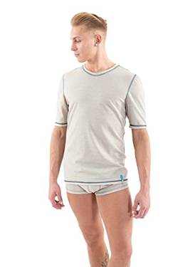 Silverwave Abschirmkleidung Basic Kurzarm-Shirt für Herren - beige 46/48 von Silver25