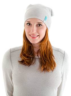 Silverwave Abschirmkleidung Long Beanie Mütze für Damen - beige Größe 1 (36-42) von Silver25