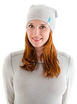 Silverwave Abschirmkleidung Long Beanie Mütze für Damen - beige Größe 2 (44-52) von Silver25