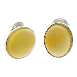 SilverAmber Jewellery UK Damen - Sterling-Silber 925 Oval Bernstein von SilverAmber Jewellery UK