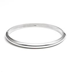 Silverly Frauen .925 Sterling Silber 5 mm Rundklapp Armreif von Silverly