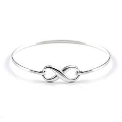 Silverly Frauen .925 Sterling Silber Infinity Symbol "8"-Armband-Armband von Silverly