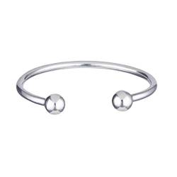 Silverly Frauen Männer .925 Silber Drehmoment 10 mm Kugel Armreif von Silverly