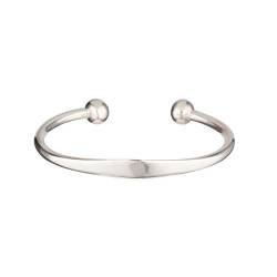 Silverly Männer Frauen .925 Sterling Silber Solide Identität Drehmoment Armband Armreif von Silverly