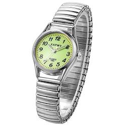 Silverora Herren-Armbanduhr, Quarz, analog, mit großem Zifferblatt, beleuchtet, digital, elastisches Armband – 2 Farben, F-Silber., von Silverora