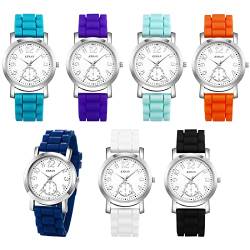 Silverora Herren Damen Armbanduhr Analog mit Silikon Armband (7 Farben) von Silverora