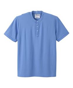 Henley Herren T-Shirt mit offenem Rücken, Kornblume (Blau), 3X-Groß von Silvert's Adaptive Clothing & Footwear