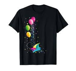 Karneval Fasching Narrenkappe mit Luftballons Kölle Alaaf T-Shirt von Silvester, Karneval Designs von Christine Krahl