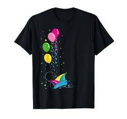 Karneval Fasching T-Shirt Narrenkappe Luftballons Konfetti T-Shirt von Silvester, Karneval Designs von Christine Krahl