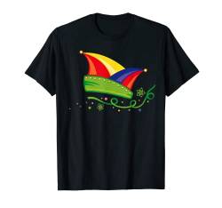 Karneval Fasching T-Shirt Narrenkappe Luftschlangen Konfetti T-Shirt von Silvester, Karneval Designs von Christine Krahl