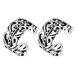 Silvora S925 Silber Keltische Knoten Ohrklemme für Damen Herren Offene Verstellbare Knoten Ohrclip Ohrring 5mm breit Ohrschmuck Geschenke für Frauen Männer von Silvora