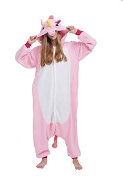 SimZoo Tier-Einteiler-Pyjama für Erwachsene, Einhorn-KostüM-NachtwäSche für Herren und Damen, Einteilige Unisex-Hauskleidung von SimZoo