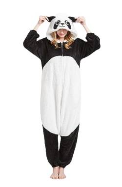 SimZoo Tier-Einteiler-Pyjama für Erwachsene, Herren-und Damen-Arktischer Samt Panda-Tier-Cosplay-Kostüm-Nachtwäsche, Einteilige Unisex-Hauskleidung Medium von SimZoo