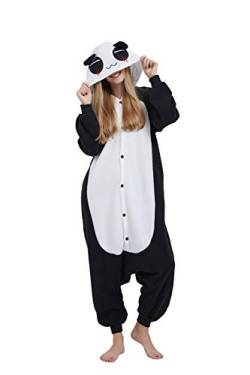 SimZoo Tier-Einteiler-Pyjama für Erwachsene, Panda-Kostüm für Männer und Frauen, Unisex-Einteiler, Heimkleidung, Größe L Large von SimZoo