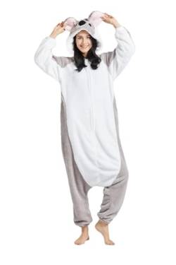 SimZoo Tier-Einteiler-Pyjama für Erwachsene, Tier-Cosplay-Kostüm-Nachtwäsche für Männer und Frauen, Arktischer Samt Koala Unisex-Einteiler für zu Hause Small von SimZoo