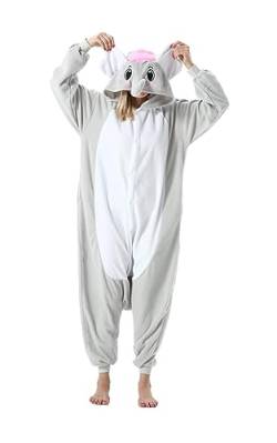 SimZoo Tier-Einteiler-Pyjama für Erwachsene, Tier-Cosplay-Kostüm-Nachtwäsche für Männer und Frauen, Unisex-Einteiler für zu Hause Large von SimZoo